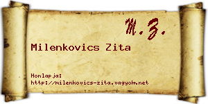 Milenkovics Zita névjegykártya